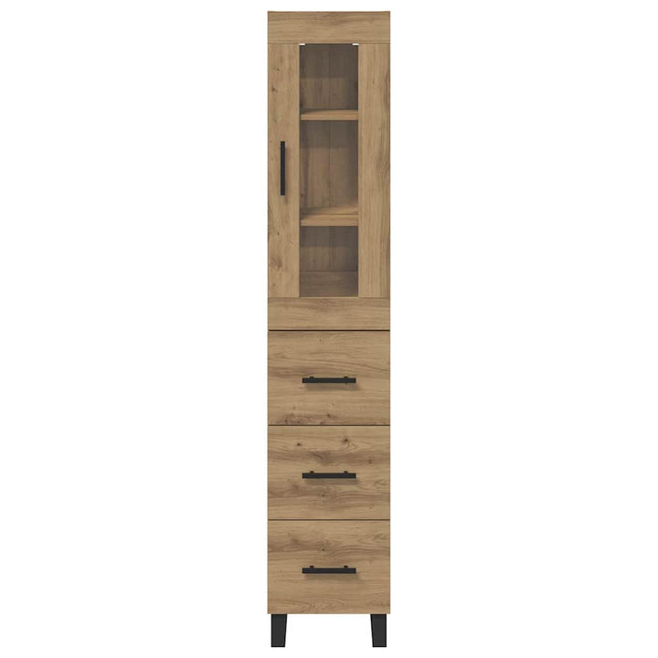 Highboard Artisan Egetræ 34,5 x 34 x 180 cm Konstrueret træ