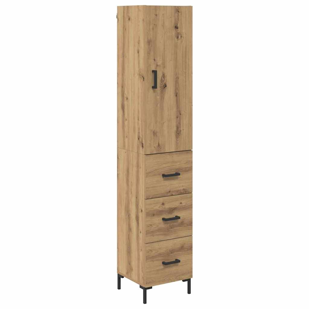 Highboard Artisan Egetræ 69,5 x 34 x 180 cm Konstrueret træ