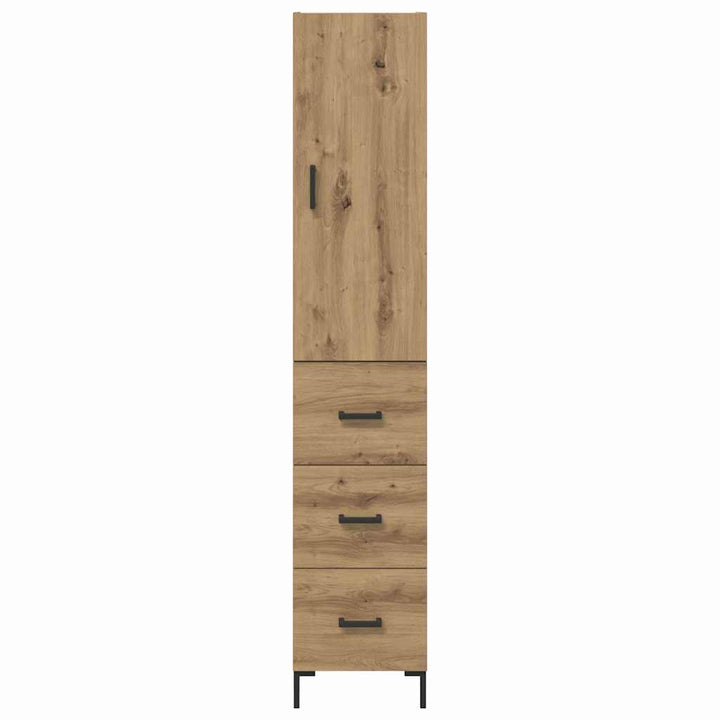 Highboard Artisan Egetræ 69,5 x 34 x 180 cm Konstrueret træ