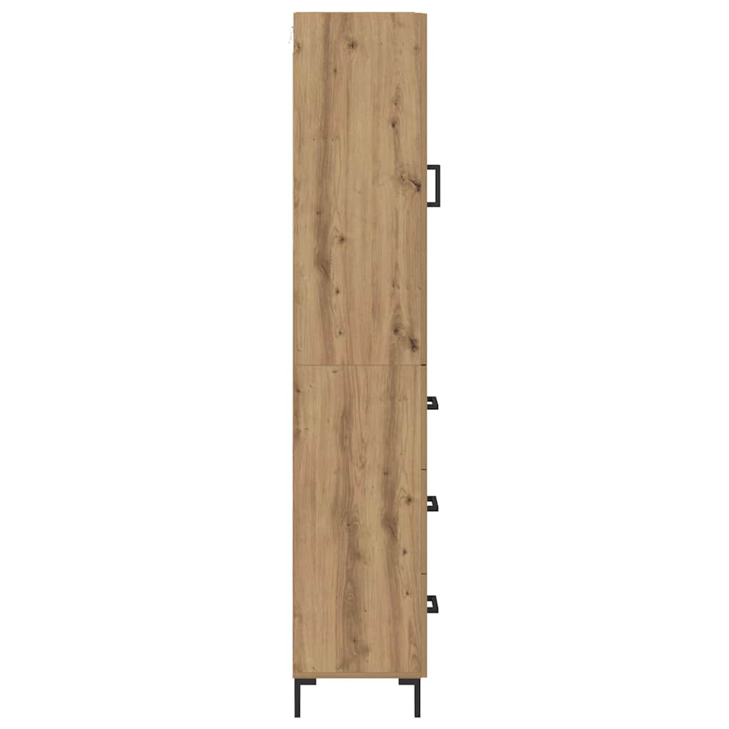 Highboard Artisan Egetræ 69,5 x 34 x 180 cm Konstrueret træ