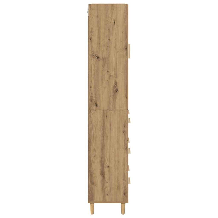 Highboard Artisan Egetræ 69,5 x 34 x 180 cm Ingeniørtræ og glas