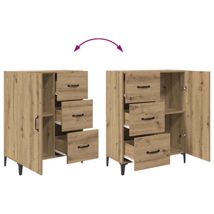 Highboard Artisan Egetræ 69,5 x 34 x 180 cm Konstrueret træ