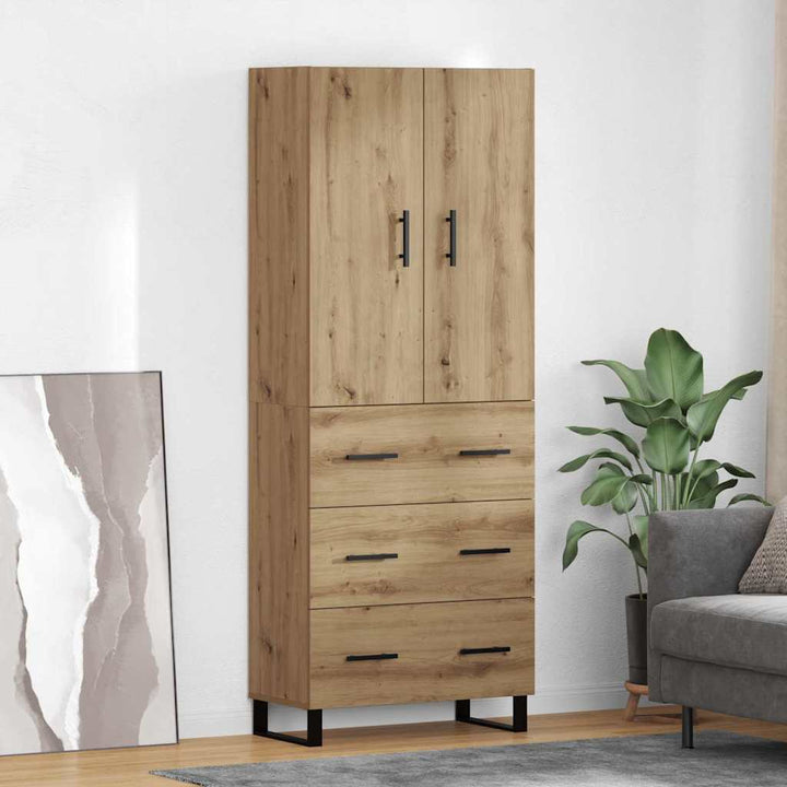 Highboard med skuffe 2 pcs Artisan Egetræ 69,5 x 34 x 180 cm