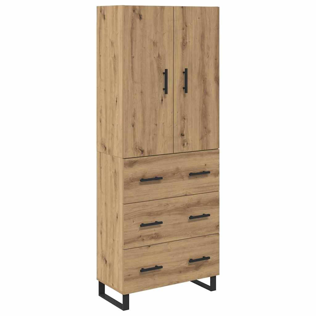 Highboard med skuffe 2 pcs Artisan Egetræ 69,5 x 34 x 180 cm
