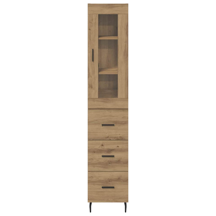 Highboard Artisan Egetræ 34,5 x 34 x 180 cm Konstrueret træ
