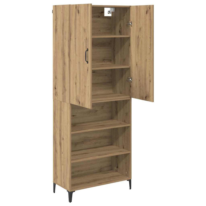 Highboard Artisan Egetræ 69,5 x 34 x 180 cm Konstrueret træ