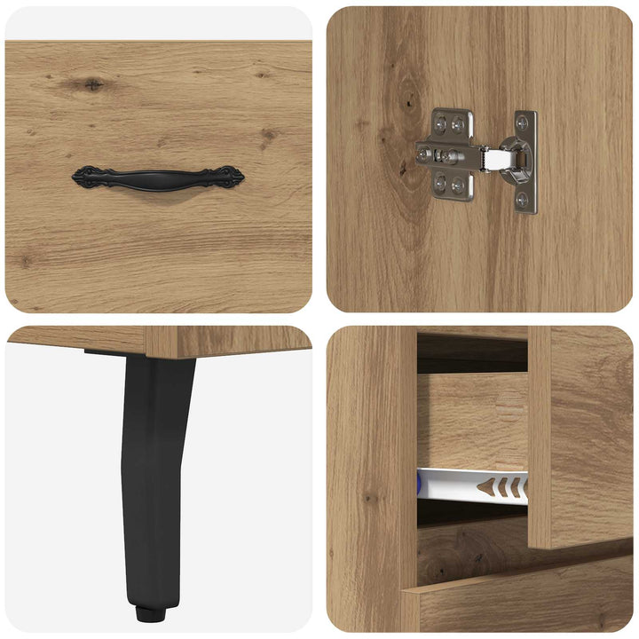 Highboard 2 pcs Artisan Egetræ 69,5 x 34 x 180 cm