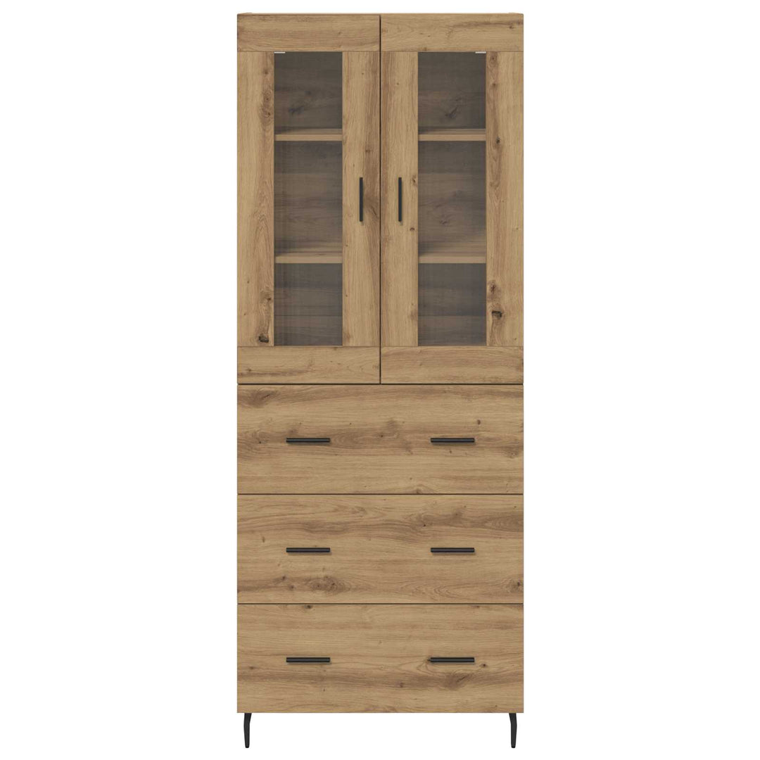 Highboard med skuffe 2 pcs Artisan Egetræ Konstrueret træ