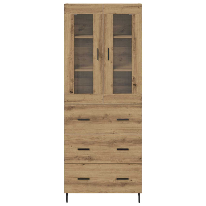 Highboard med skuffe 2 pcs Artisan Egetræ Konstrueret træ