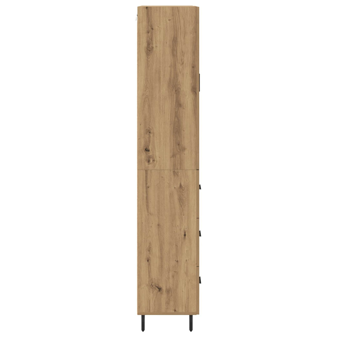 Highboard med skuffe 2 pcs Artisan Egetræ Konstrueret træ