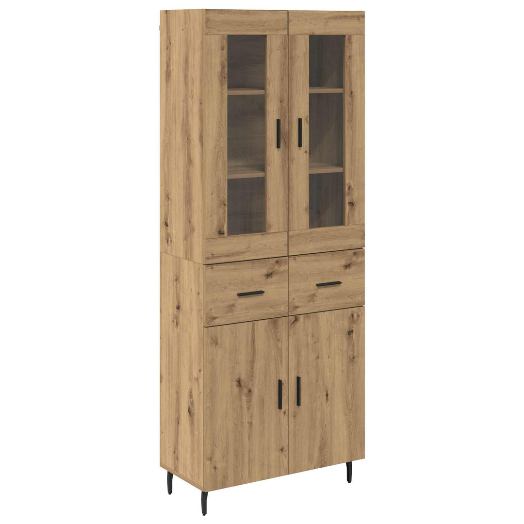 Highboard med skuffe 2 pcs Artisan Egetræ Konstrueret træ