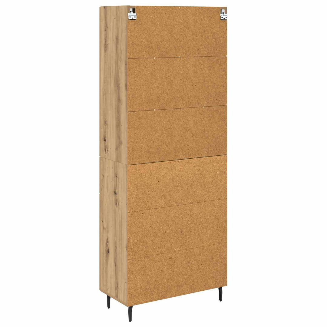 Highboard med skuffe 2 pcs Artisan Egetræ Konstrueret træ