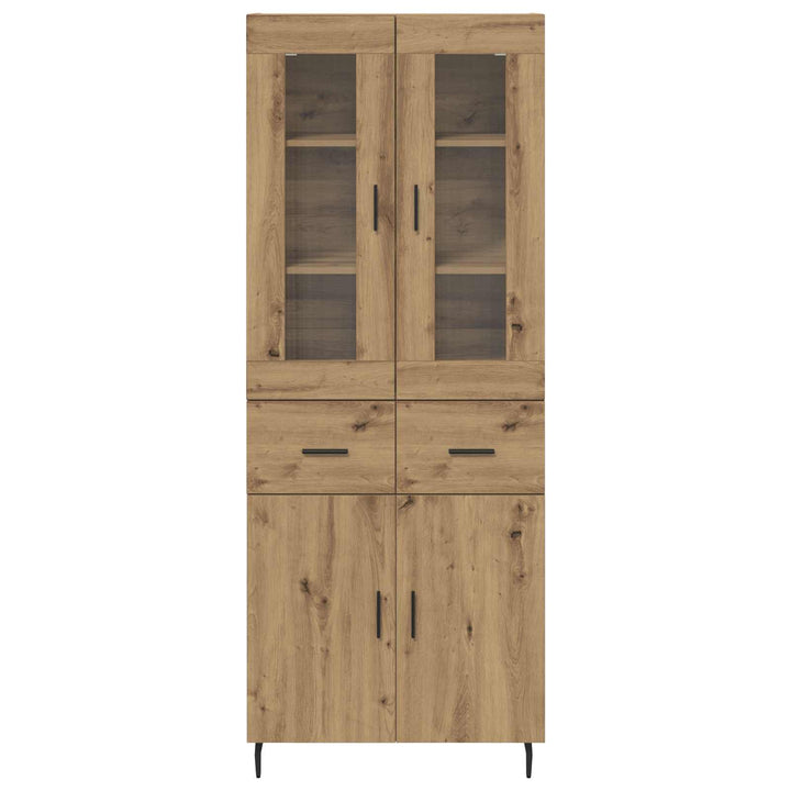Highboard med skuffe 2 pcs Artisan Egetræ Konstrueret træ