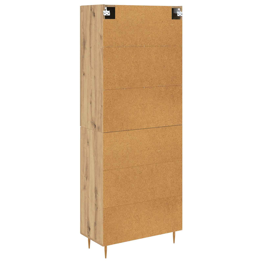 Highboard Artisan Egetræ 69,5 x 34 x 180 cm Konstrueret træ