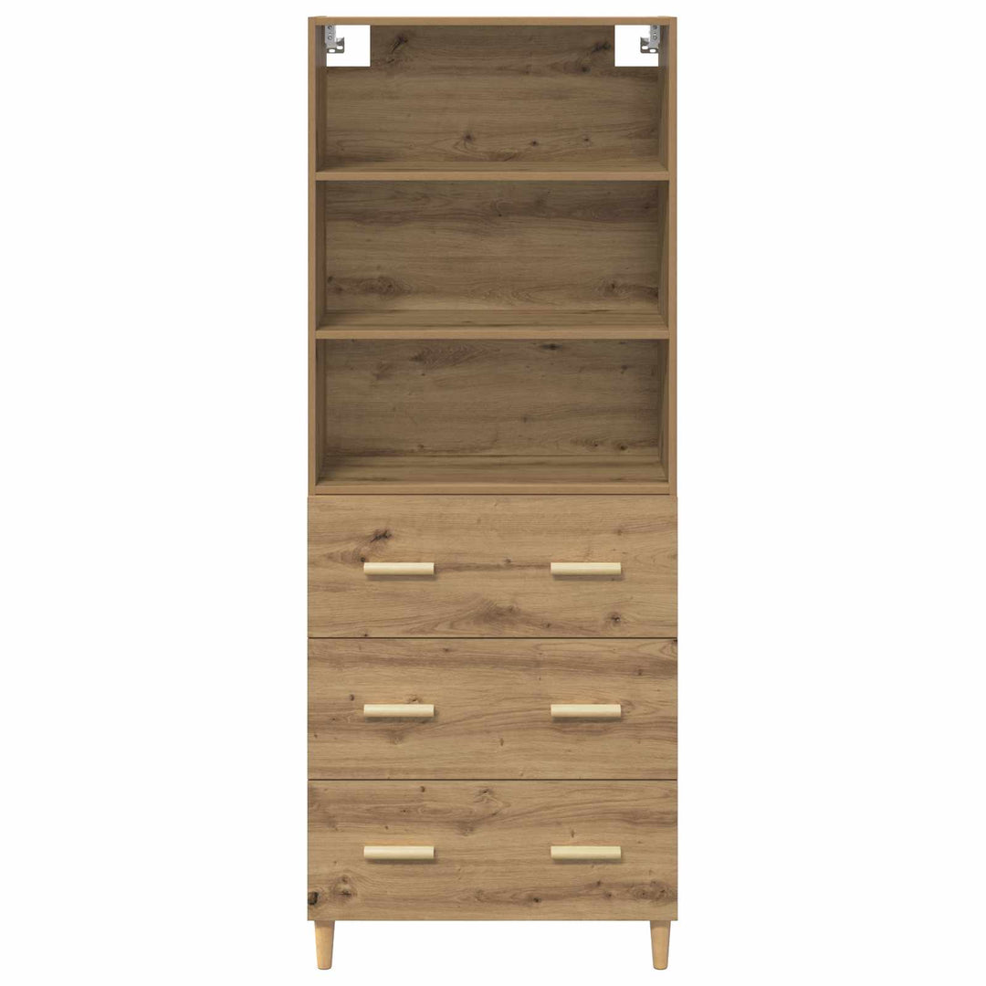 Highboard Artisan Egetræ 69,5 x 32,5 x 180 cm Konstrueret træ