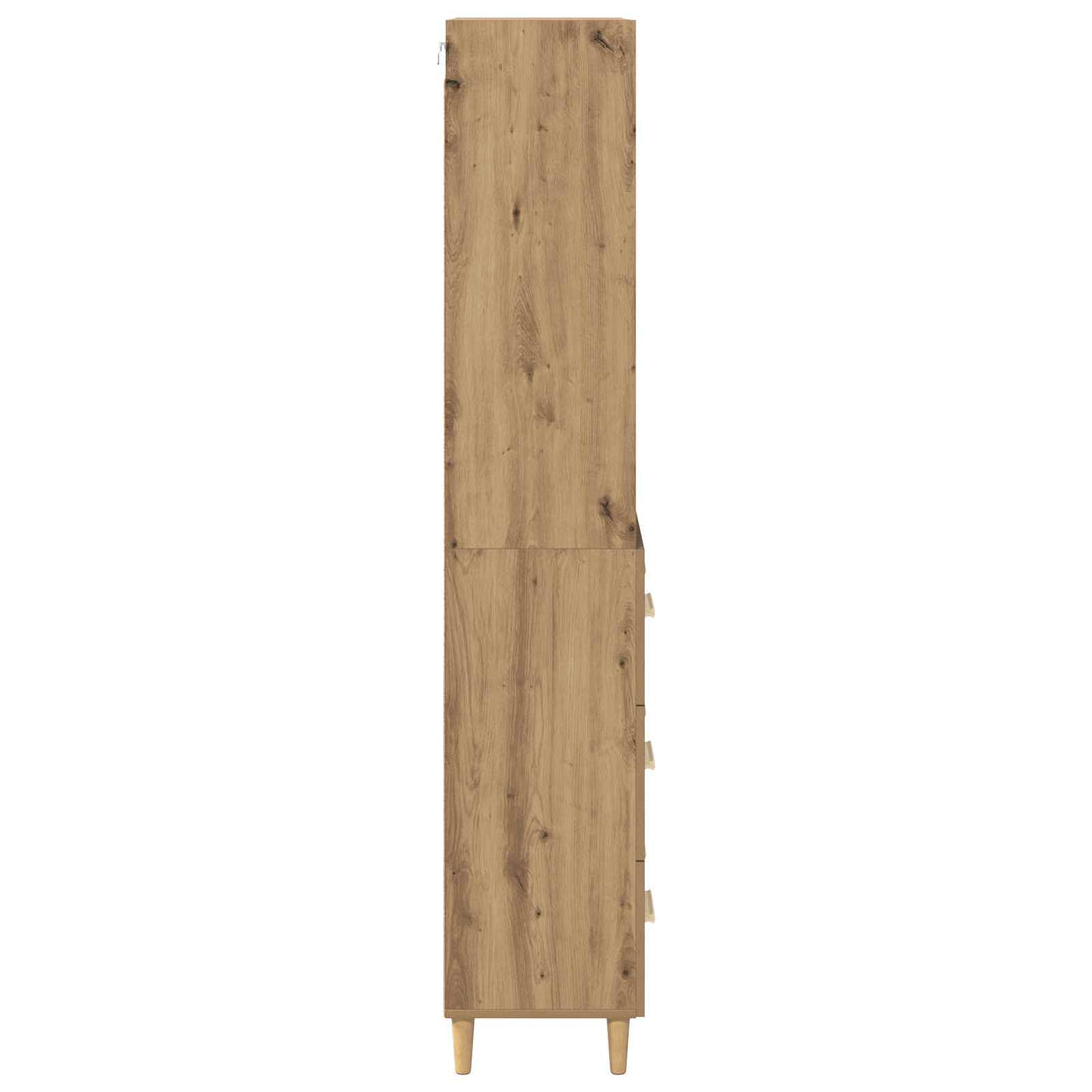 Highboard Artisan Egetræ 69,5 x 32,5 x 180 cm Konstrueret træ