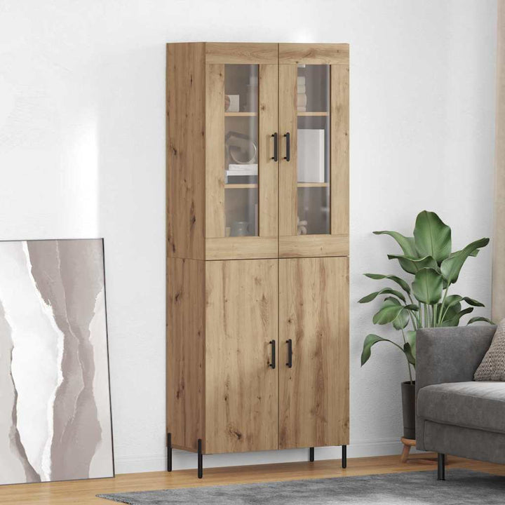 Highboard Artisan Egetræ 69,5 x 34 x 180 cm Konstrueret træ