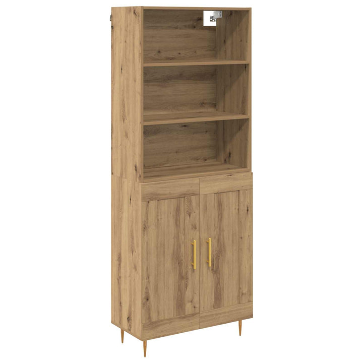 Highboard Artisan Egetræ 69,5 x 34 x 180 cm Konstrueret træ