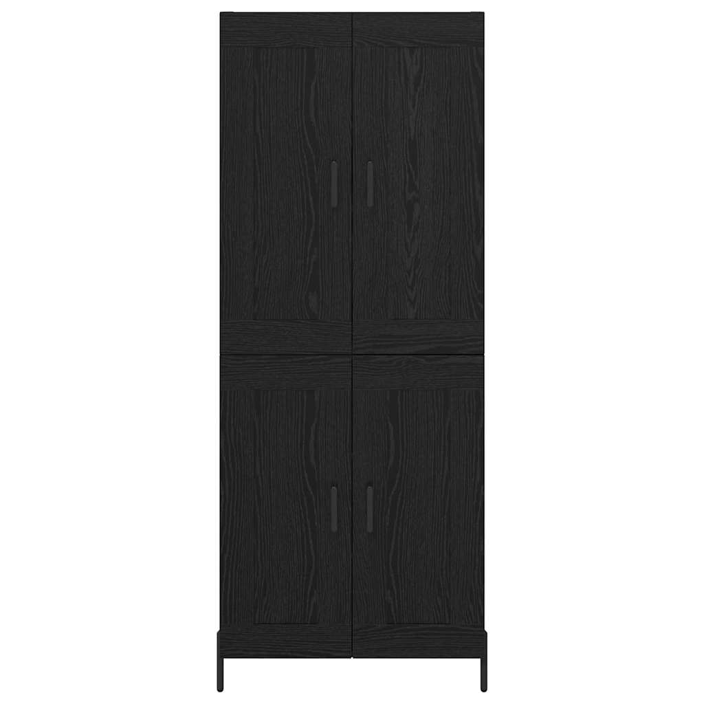 Highboard 2 pcs Sort eg Konstrueret træ