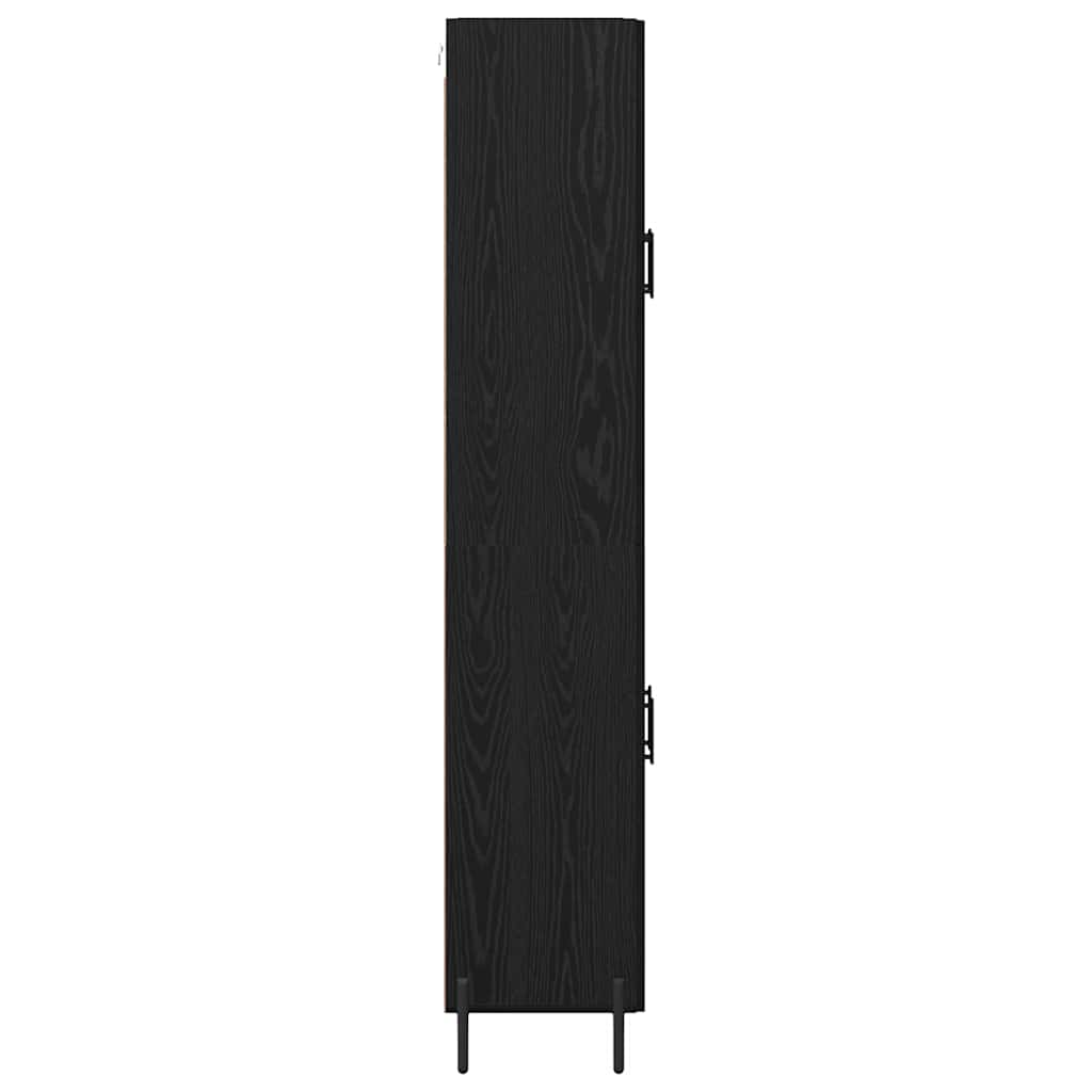 Highboard 2 pcs Sort eg Konstrueret træ