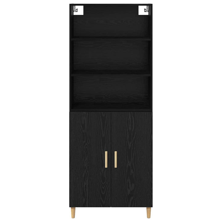 Highboard Sort eg 69,5 x 32,5 x 180 cm Konstrueret træ