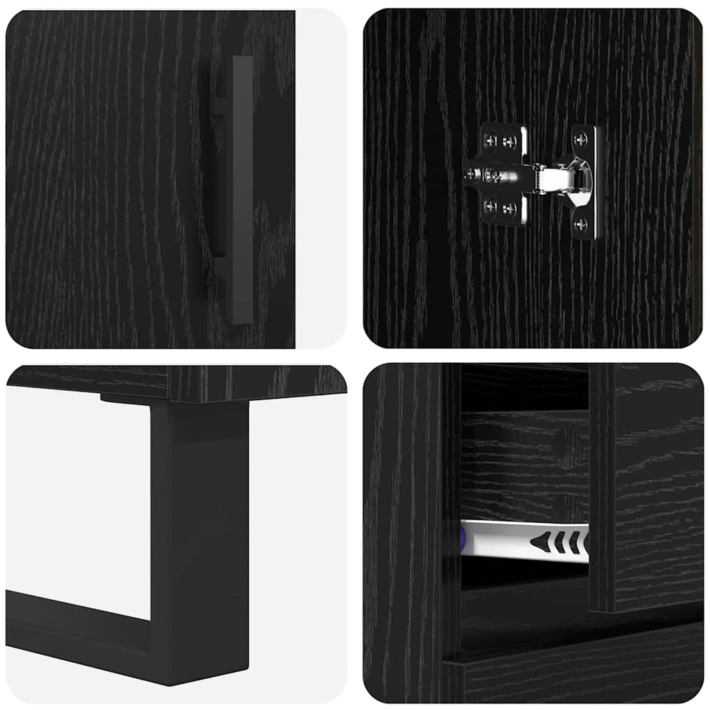 Highboard 2 stk. Sort eg 69,5 x 34 x 180 cm