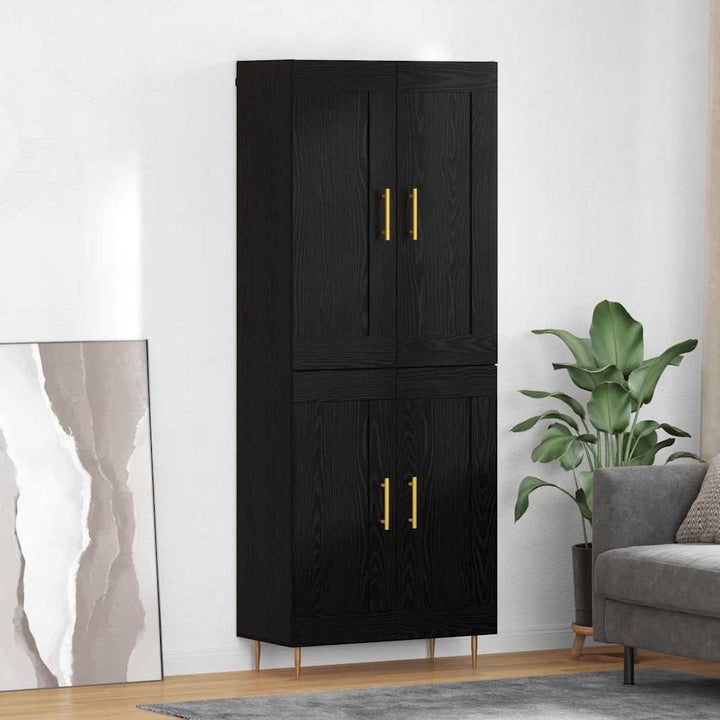 Highboard Sort eg 69,5 x 34 x 180 cm Konstrueret træ