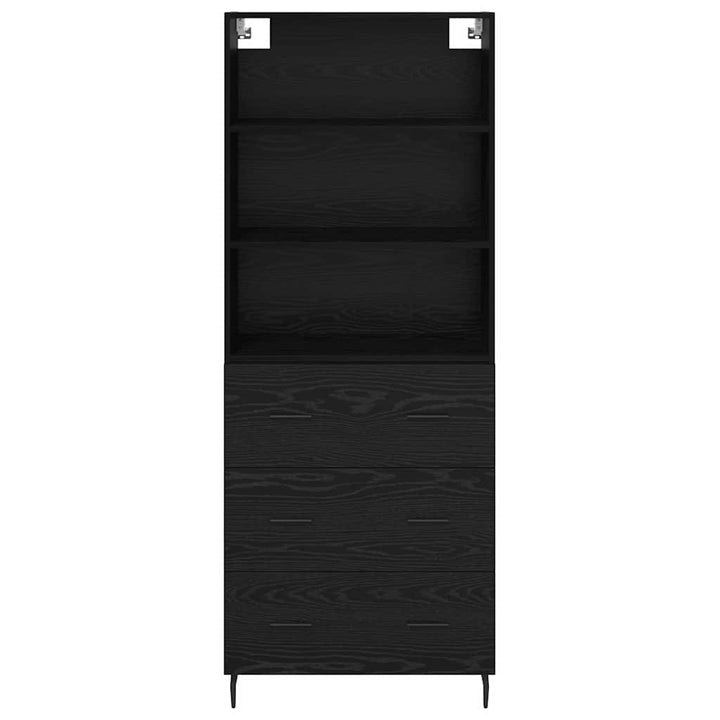 Highboard 2 stk. Sort eg 69,5 x 34 x 180 cm Konstrueret træ