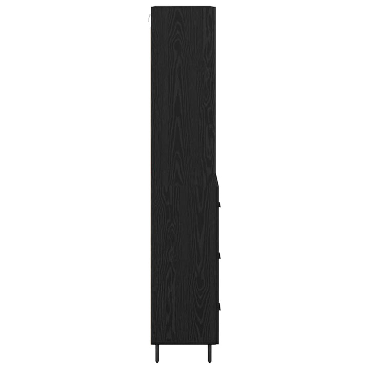 Highboard 2 stk. Sort eg 69,5 x 34 x 180 cm Konstrueret træ