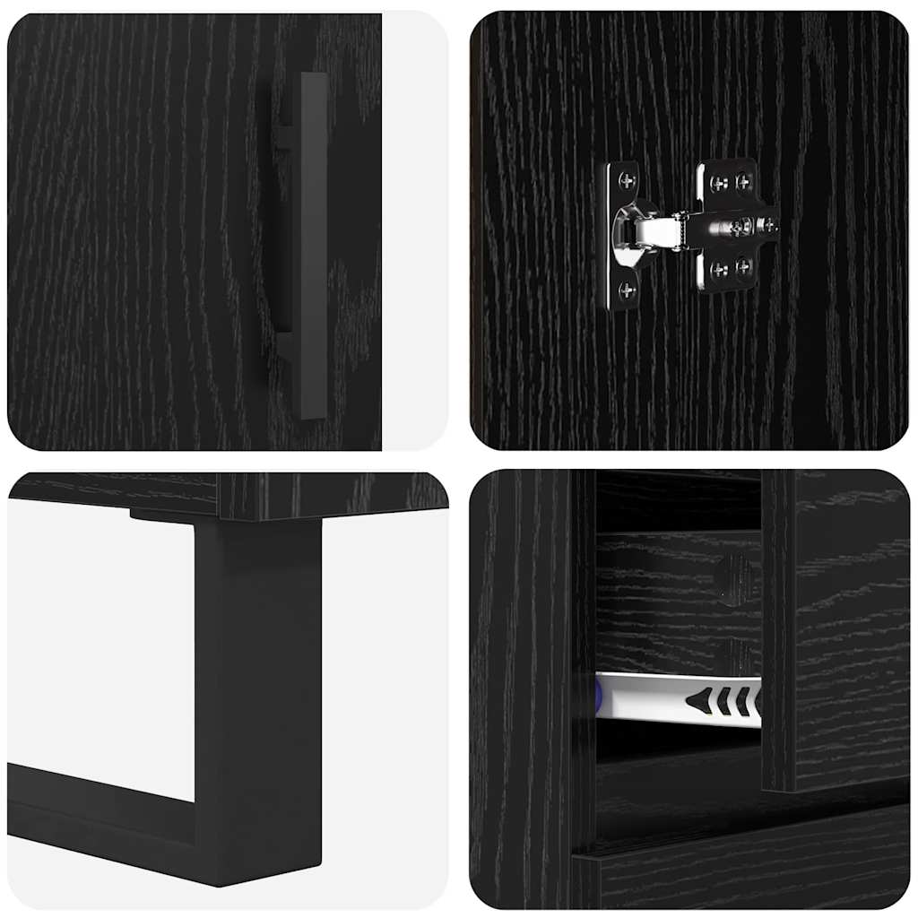 Highboard 2 stk. Sort eg 69,5 x 34 x 180 cm