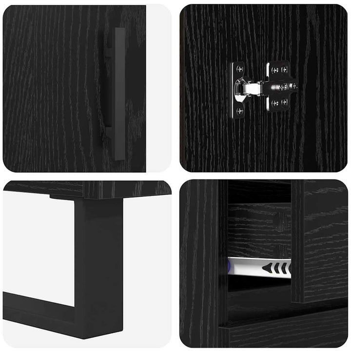 Highboard 2 stk. Sort eg 69,5 x 34 x 180 cm