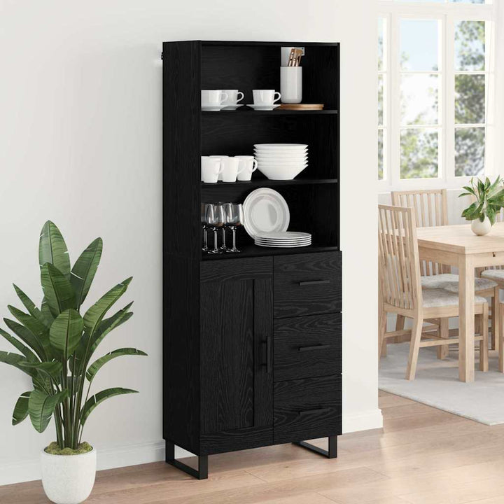 Highboard 2 stk. Sort eg 69,5 x 34 x 180 cm