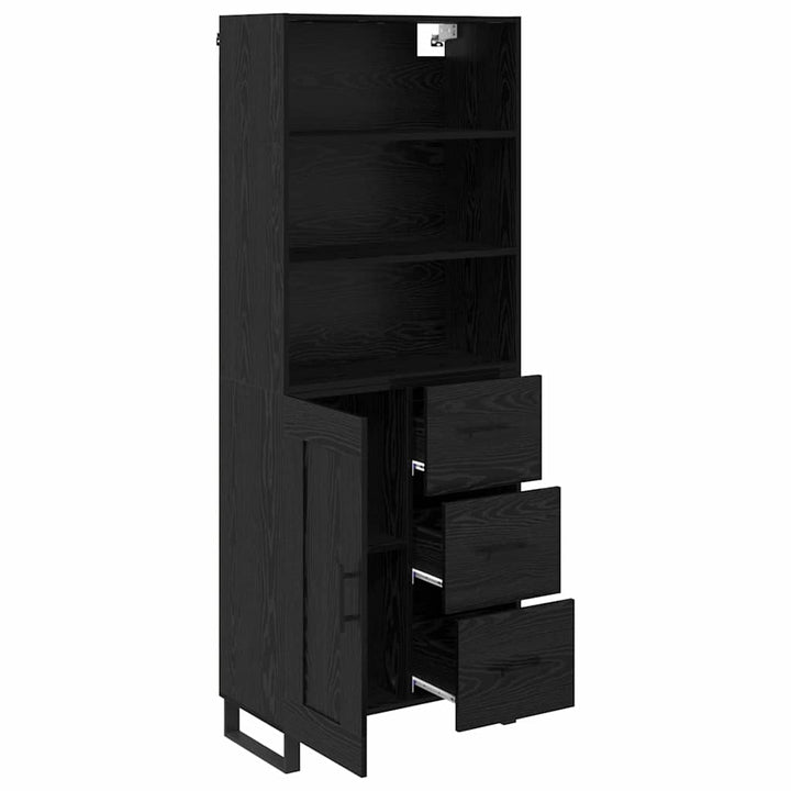 Highboard 2 stk. Sort eg 69,5 x 34 x 180 cm