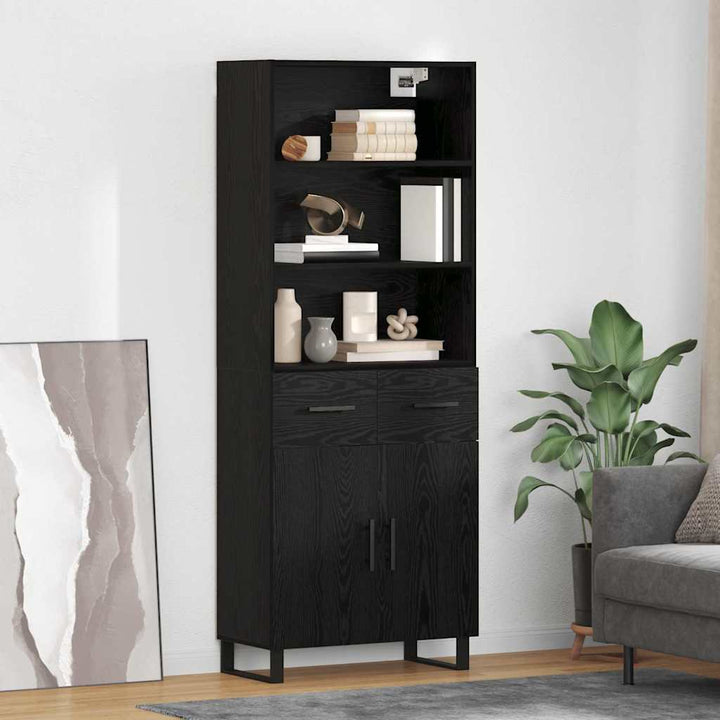 Highboard 2 stk. Sort eg 69,5 x 34 x 180 cm