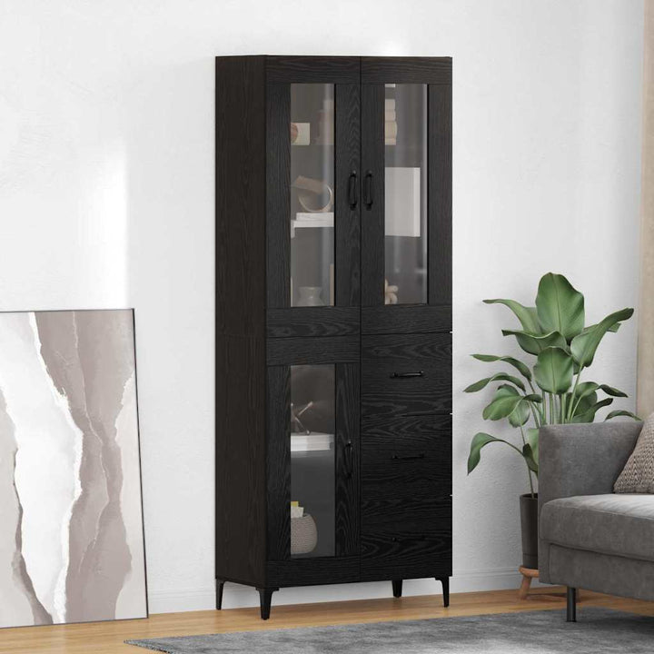 Highboard Sort eg 69,5 x 34 x 180 cm Konstrueret træ