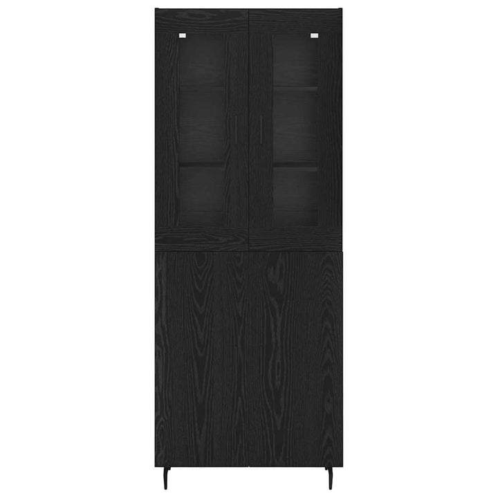 Highboard 2 pcs Sort eg Konstrueret træ