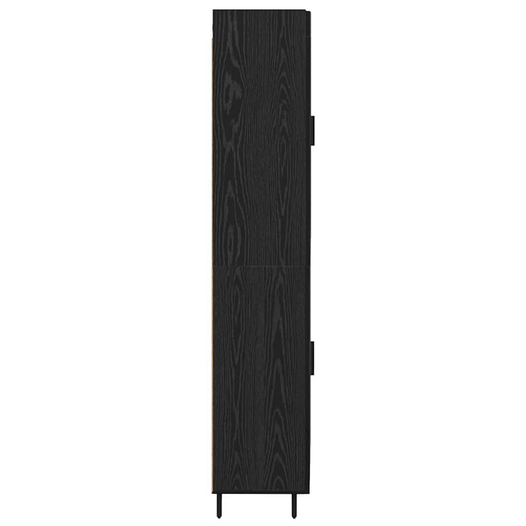 Highboard 2 pcs Sort eg Konstrueret træ