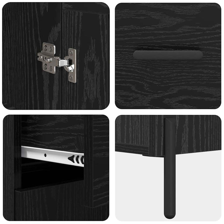 Highboard Sort eg 69,5 x 34 x 180 cm Konstrueret træ