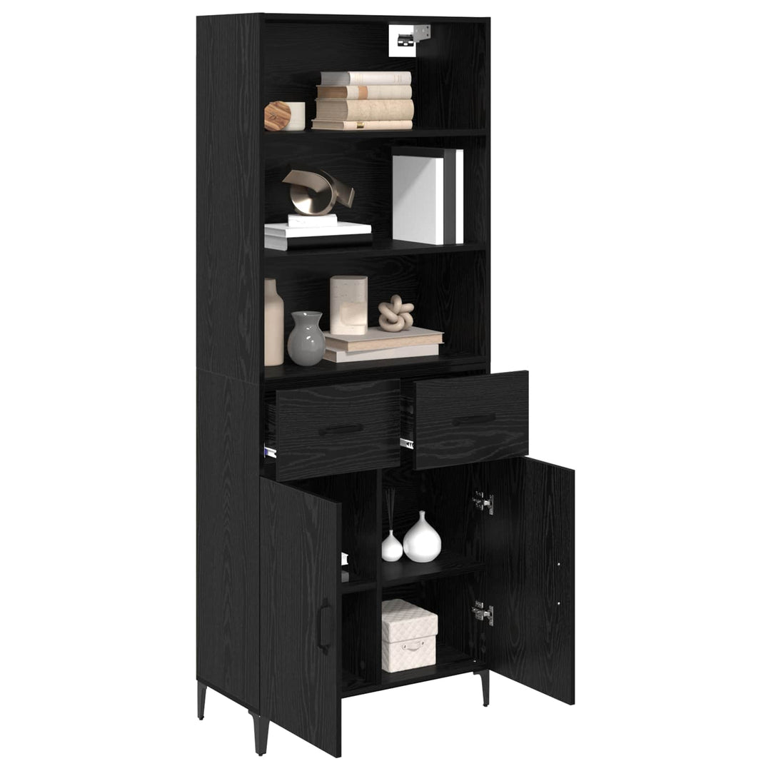 Highboard Sort eg 69,5 x 34 x 180 cm Konstrueret træ