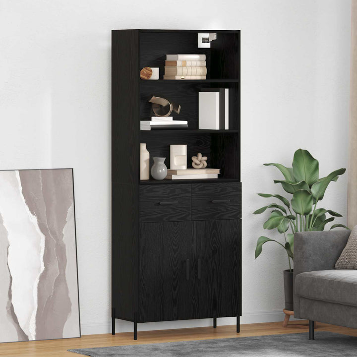 Highboard Sort eg 69,5 x 34 x 180 cm Konstrueret træ