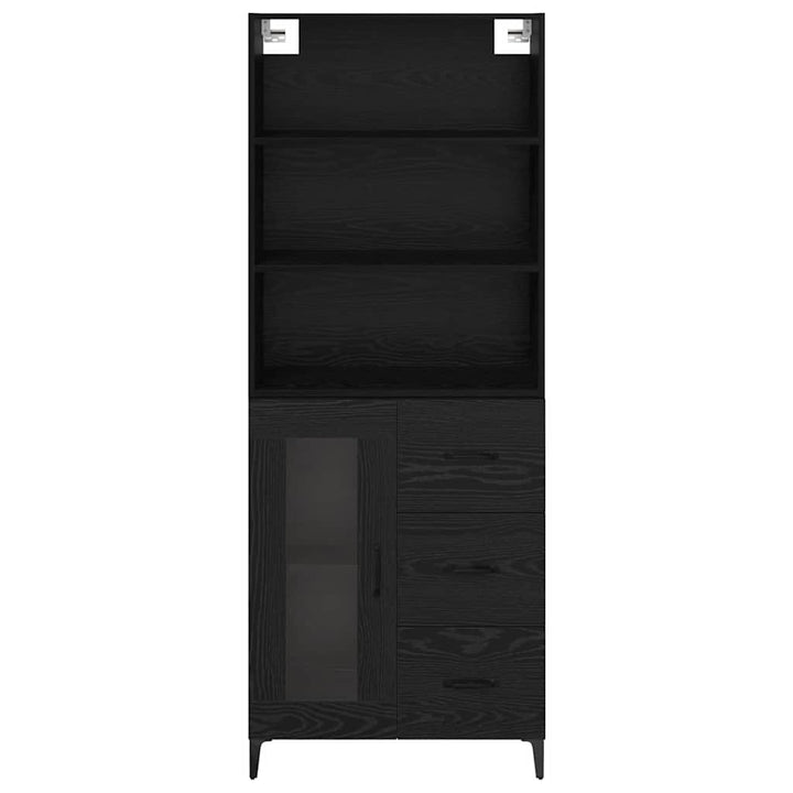 Highboard Sort eg 69,5 x 34 x 180 cm Konstrueret træ