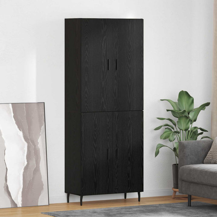 Highboard 2 stk. Sort eg 69,5 x 34 x 180 cm Konstrueret træ