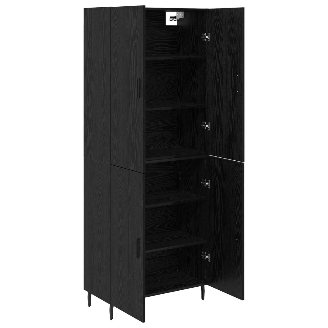 Highboard 2 stk. Sort eg 69,5 x 34 x 180 cm Konstrueret træ
