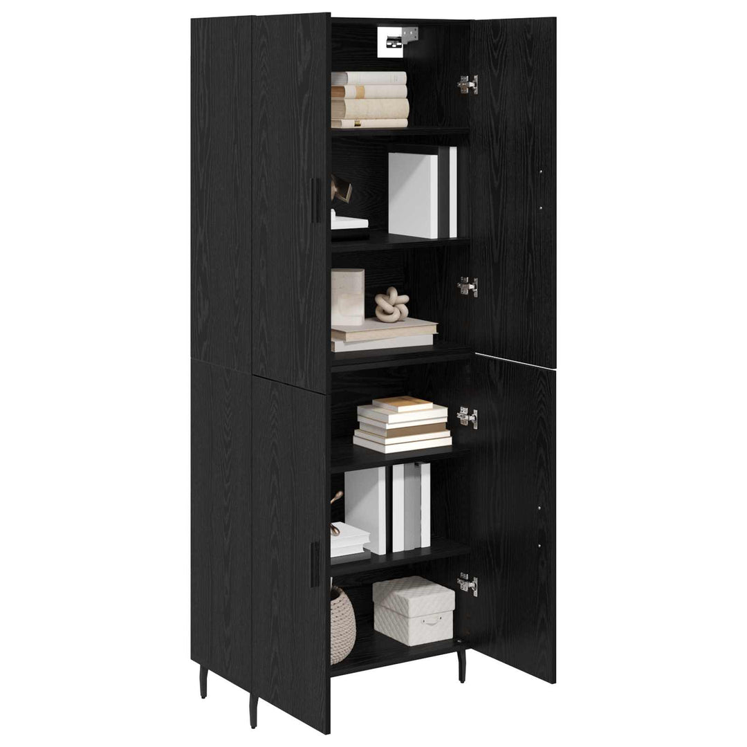 Highboard 2 stk. Sort eg 69,5 x 34 x 180 cm Konstrueret træ