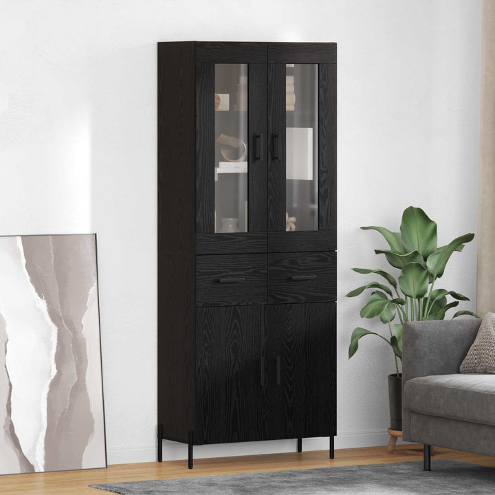 Highboard Sort eg 69,5 x 34 x 180 cm Konstrueret træ