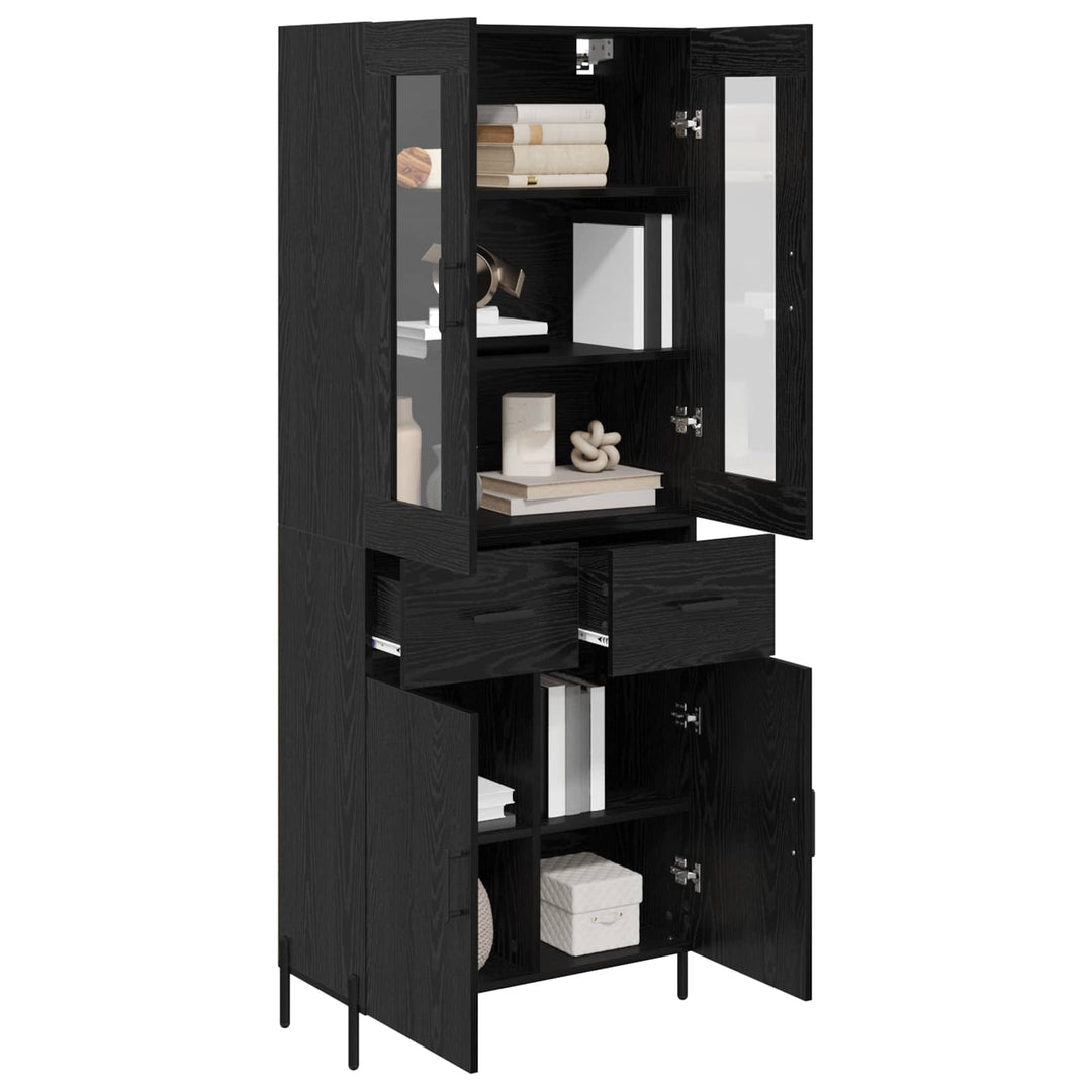 Highboard Sort eg 69,5 x 34 x 180 cm Konstrueret træ