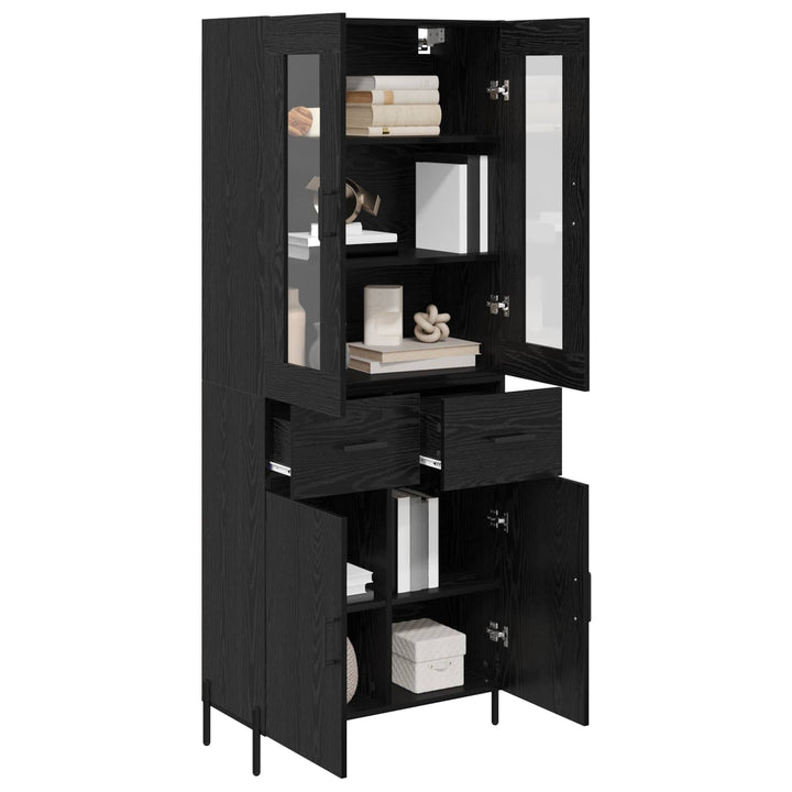 Highboard Sort eg 69,5 x 34 x 180 cm Konstrueret træ