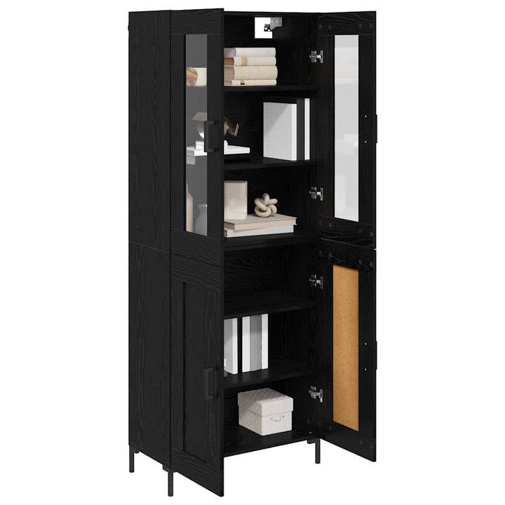 Highboard 2 stk. Sort eg 69,5 x 34 x 180 cm Konstrueret træ