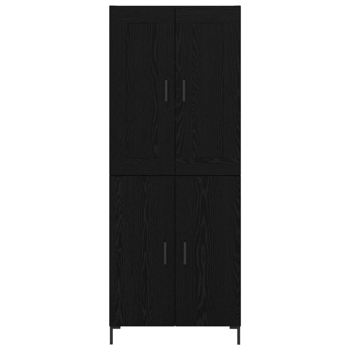 Highboard 2 pcs Sort eg Konstrueret træ