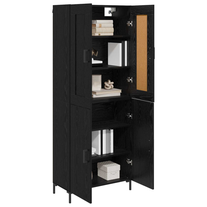 Highboard 2 pcs Sort eg Konstrueret træ